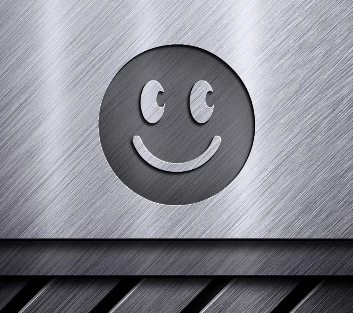Black Smiley Face SVG Icon with White Eyes SVG