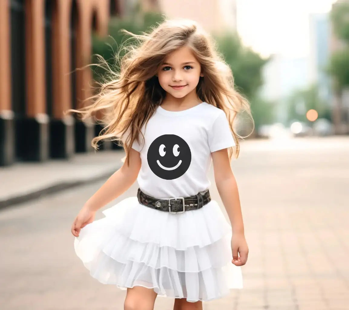 Black Smiley Face SVG Icon with White Eyes SVG