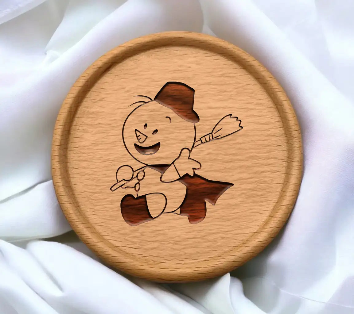 Cute Chibi Snowman Holding Broom SVG -  Anime Doodle SVG