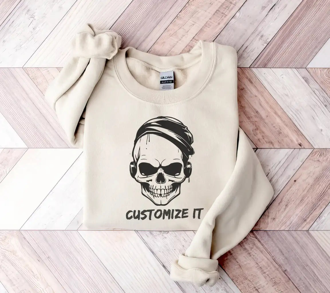  Skull with Headphones and Hat SVG SVG