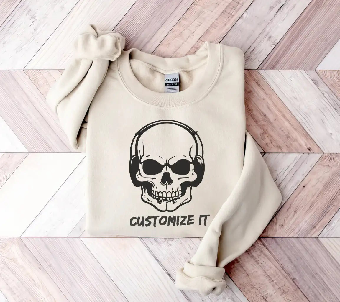  Skull with Headphones SVG -  Teschio con le cuffie 03 1 SVG