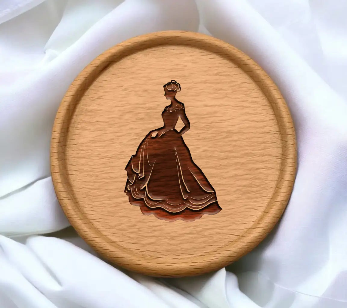 Vintage Woman Silhouette SVG -  Long Dress SVG