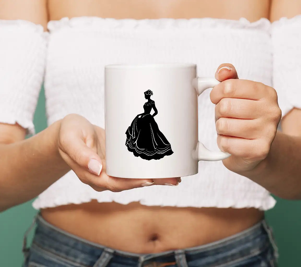 Vintage Woman Silhouette SVG -  Long Dress SVG