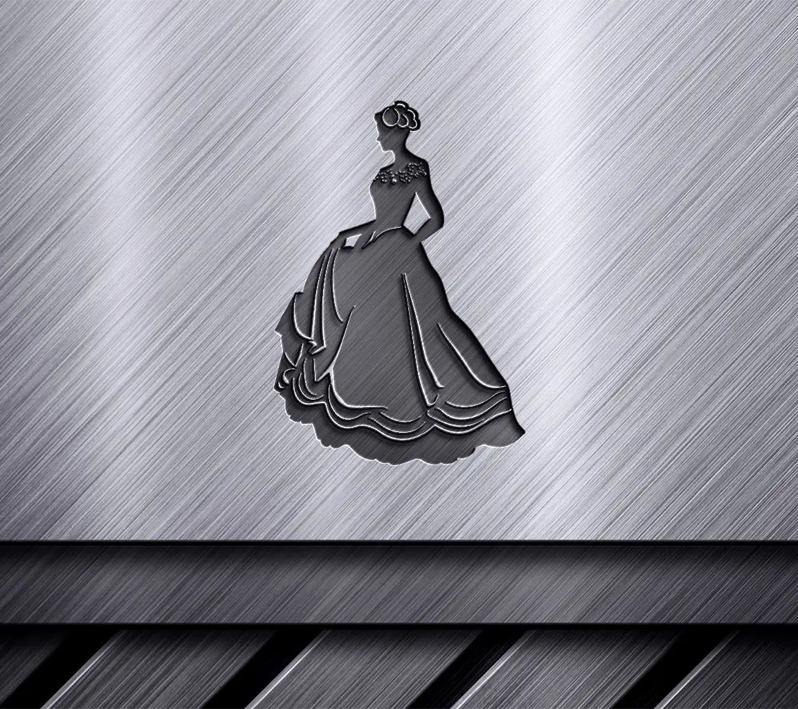 Vintage Woman Silhouette SVG -  Long Dress SVG