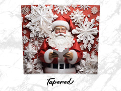 3d Santa Reading a Card 20 oz Skinny Tumbler Wrap Sublimation Design, Straight And Tapered Tumbler Wrap, Instant Digital Download PNG - Gabe Atkins Designs