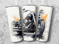 Sunburst Cruiser Motorcycle 20oz Tumbler Wrap, Vibrant Design for Stra | Sunburst Cruiser Motorcycle 20oz Tumbler Wrap, Vibrant Design