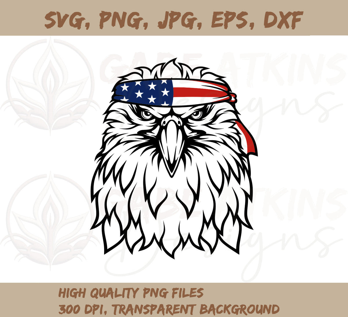 Eagle Through American Flag 4 SVG File | Patriotic Designs for Cutting | American Flag 4 SVG File