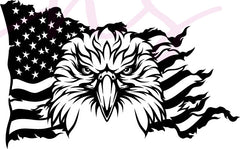 Eagle Through American Flag SVG 2 File | Patriotic Designs for Cutting | American Flag SVG 2 File