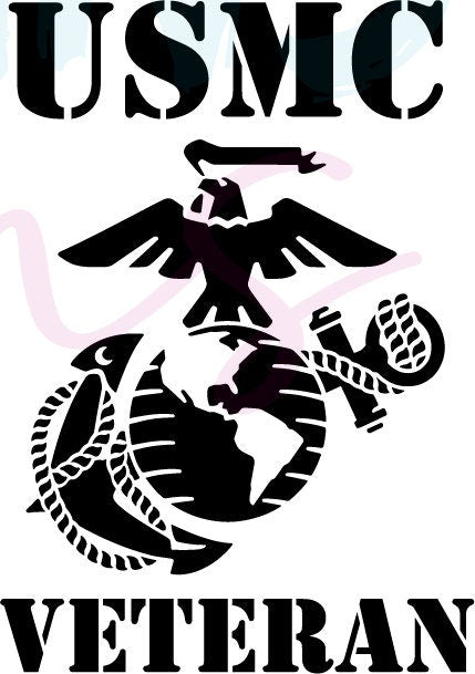 USMC Veteran Eagle Globe and Anchor SVG | High Quality, Clean Lines Available in SVG, PNG, JPG, PDF, DXF, EPS and WebP | USMC Vet | USMC EGA